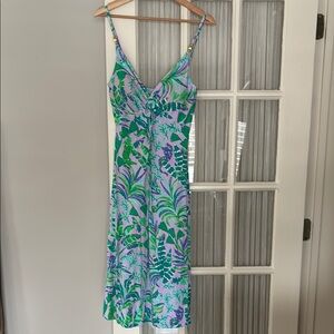 Lilly Pulitzer Quaid Midi Dress in Purple Iris On The Chase NWT